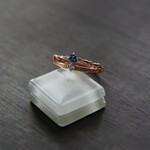 ロンドンブルートパーズ　ティン　ティアラリング　SILVER925　PG