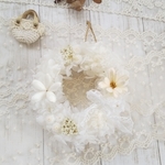 1400円→700円(sale)ホワイト紫陽花と小花のリース