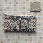 new!  forest tile スリムポーチ　16  ミナペルホネン の刺繍生地 mina perhonen  フォレストタイル　筆記具入れ