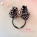 カチューシャ　単品🖤千鳥格子ツイード①🖤 🎀Ailebyirodori🎀