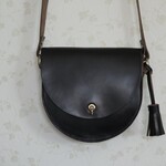 馬革　茶芯　レザークラフト　ポシェット　ショルダー　