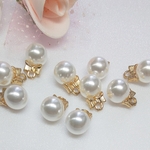 【15個】＊リボン付き8mm パール ＊キャップ付パール