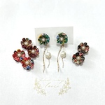 【4色展開】つまみ細工のゆらゆらピアス
