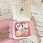 🤍ミニチュア バレンタインBOX🤍苺マフィン わんわんマフィン ダブルシュークリーム ロゴクッキー セット