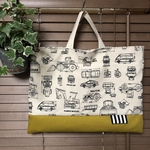 車大好き！　製図　入園入学　レッスンバッグ　絵本バッグ　図書バッグ　男の子　オーダー　幼稚園　保育園　小学生