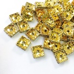 スクエアロンデル(Gold x Silver) 30個 約10mm スペーサー パーツ【R-56】