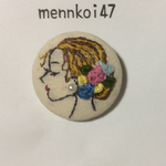 刺繍ブローチ