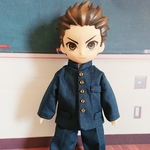 ドール用 学生服セット(紺色)　セリアドール