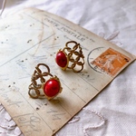 ｡.:✽ Lace ✽.｡.:* チェコガラス ピアス
