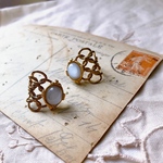 ｡.:✽ Lace Ⅱ✽.｡.:* チェコガラス ピアス