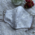 【清楚なホワイトレース】刺繍レースマスク☆クレンゼ☆3サイズ☆多用途☆卒入学式