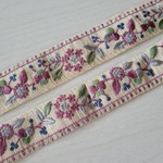 〖50cm〗インド刺繍リボン <商品No.475 パープル> 