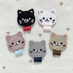 リボンの色選べます♪名札ワッペン☆ねこ