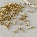 【10個】 316L  ボールピアス　3㎜　カン付き　サージカルステンレス　ゴールド