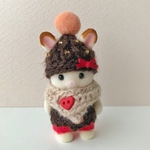 うさぎちゃん用冬のお出かけ3点セット(チョコレート)