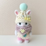 うさぎちゃん用冬のお出かけ3点セット(パステル)