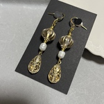 アンティーク風　パール　ビーズ　ピアス　イヤリング