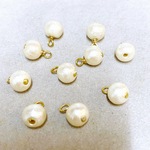【メガネ留め加工済】6mmパールチャーム(10個入)