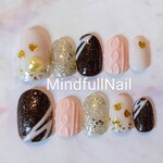ストロベリーミルク＆ビターチョコのバレンタインアソートネイル