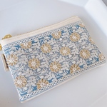 再販1 インド刺繍のファスナーポーチ・