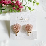Swest Pink 春待ちビーズフラワーピアス/イヤリング   