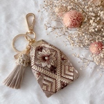 インド刺繍リボン　キーホルダー　キーチャーム