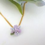 グラデーションパープル紫陽花のネックレス