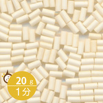 MIYUKI 竹ビーズ 1分 1.5x3mm #2021 アイボリー(ツヤ消白ギョク焼付ラスター) 20グラムバラ 約1,660粒入り（MIYUKI-SE-B1-2021）