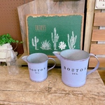 ジャンクSALE♡２個セット！薄紫系ブリキ鉢♡寄せ植えにぴったりブリキ缶♡ガーデン雑貨ガーデニング雑貨♡鉢カバー