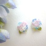 紫陽花のピアス