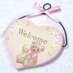 ご予約品❤ベアのミニプレート（トールペイント）