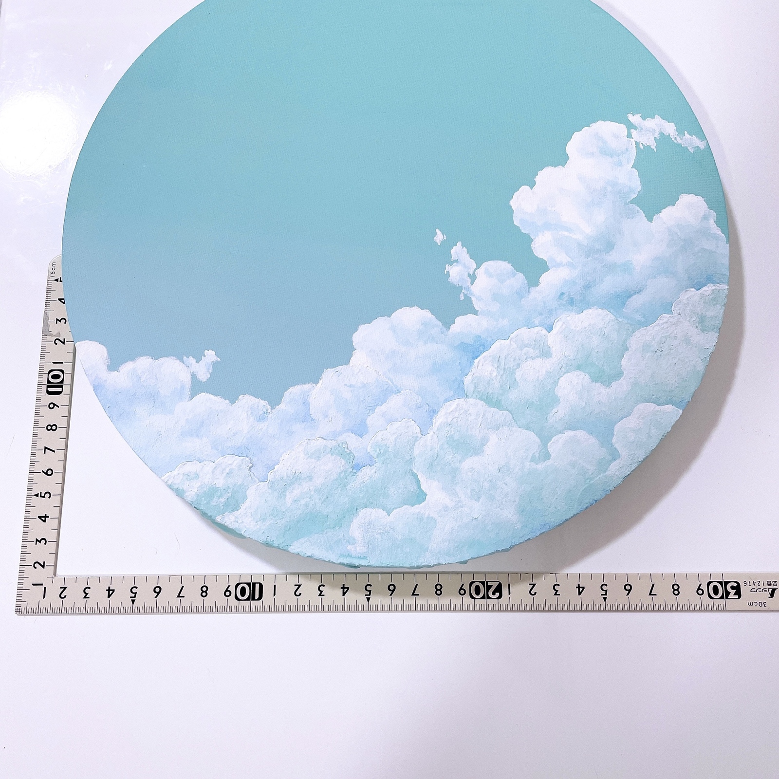 sold out【no.03】アクリル画 絵画 アート 風景画 蝶 雲 原画