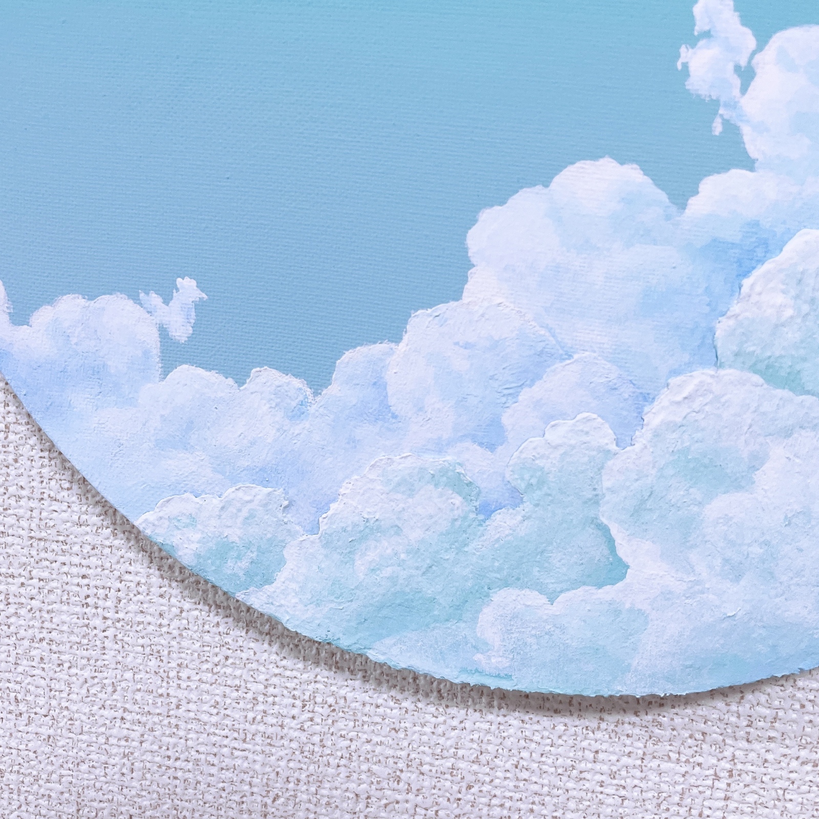 SOLD空・絵画『泡沫雲』-アクリル画・原画-by麗しの空 - 麗しの