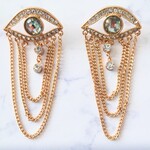 キラキラの大きい目👁チェーン涙  ピアス