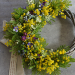 ⭐︎特集掲載⭐︎mimosa 30cm 【ミモザ・リース・ドアリース・玄関リース・造花リース・アーティフィシャルフラワー】