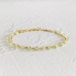 ✴︎2月誕生石✴︎クリソベリル・キャッツアイの2連ブレスレット/14kgf