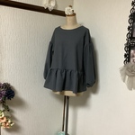 綿チャコール　ブラウス💕
