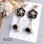 *お花と淡路玉のピアス*【No.122(再販)】