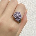 薔薇のリング🌹くすみパープル