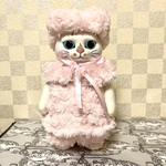 こはるちゃん用　ピンク薔薇ボア　セットアップ