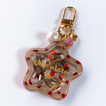[1点のみ]Heart dot shaker keychain (chocolate-star)