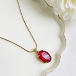 Swarovskiクリスタルロイヤルレッドオーバルペンダント