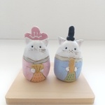 雛人形ねこちゃんオブジェ♪送料無料