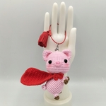 【ハンドメイド】あみぐるみ　空飛ぶ豚さん