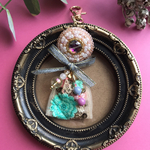 幸せを呼ぶビーズ刺繍キーホルダー