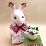 ミニチュア  椿の鉢植え②(白)