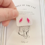 ピンク　イナズマピアス