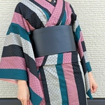 黒革風のコルセット帯