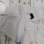 ☆送料無料☆涼感加工　立体マスク 大人用 ２枚セット 刺繍 