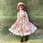 27㎝ドール 花柄のロマンティックカントリーワンピース